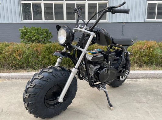 Vitacci MudStar 200 OffRoad Super Bike Motorcycle 200cc Trail Bike for Youth and Adults Pull Start Engine Wide Tires Powersport ( Color : Black )