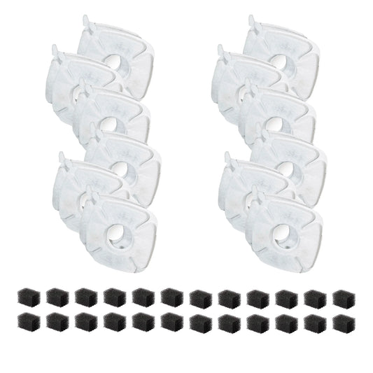 NISPIRA Triple Filtration Charcoal Water Filter Set Replacements for Veken 67oz, 95oz 135oz Automatic Stainless Steal Cat Water Fountain, Dog Water Fountain Dispenser 24 Sets
