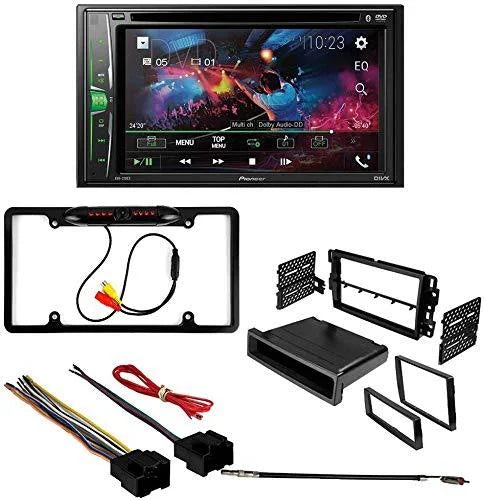 KIT4764 Bundle for 2008-2012 Buick Enclave W/ Pioneer Double DIN Car Stereo with Bluetooth/Backup Camera/Installation Kit/in-Dash DVD/CD AM/FM 6.2 WVGA Touchscreen Digital Media Receiver