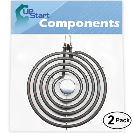 2-Pack Replacement for KitchenAid KERS507YWH4 8 inch 5 Turns Surface Burner Element - Compatible with KitchenAid 9761345 Heating Element for Range, Stove & Cooktop