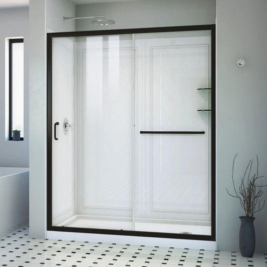 Dreamline Dl-6117-Clr Infinity-Z 76-3/4 High X 60 Wide X 32 Deep Alcove Shower Module -