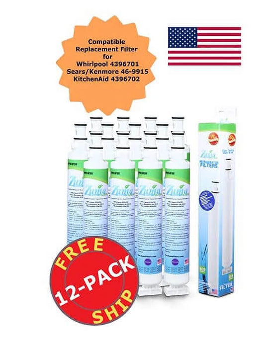 ZUMA Brand , Water and Ice Filter , Model # OPFW3-RF300 , Compatible with Whirlpool 6701 - 12 Pack - Made in U.S.A.