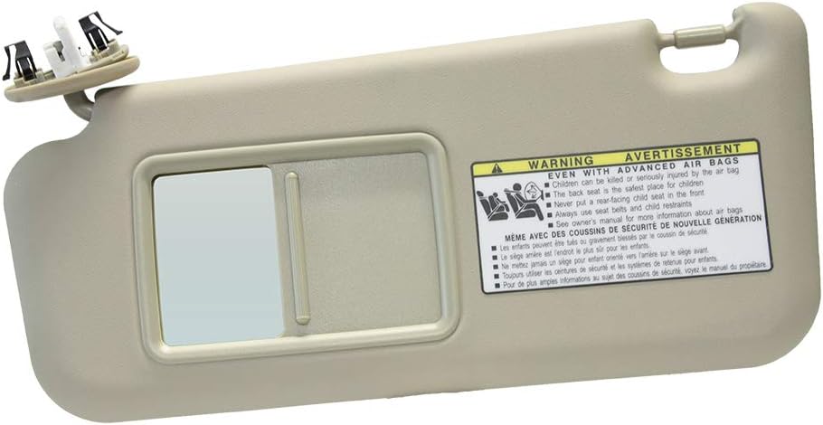 Left Driver Side Sun Visor Replacement for 06-13 Toyota RAV4 with Sunroof 2006 2007 2008 2009 2010 2011 2012 2013 (Beige)