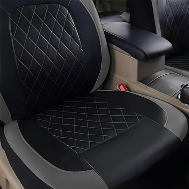 9 Pcs Car Seat Covers Full Set for Toyota RAV4 2018 2019 2020 2021 2022 2023 2024 2025, Leather Nonslip Waterproof Breathable Seat Cushion Protector Accessories,Grey