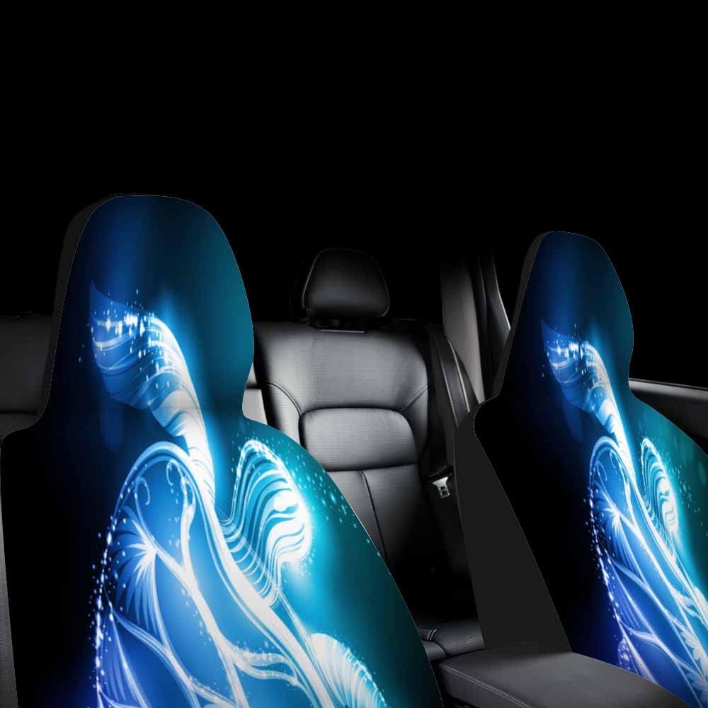 Pehede Carseat Cover Shine Sea Turtle Fantasy Ocean Lifes Ideal Seat Cover for Cars Universal Protector for Auto Truck Van SUV 2Pcs