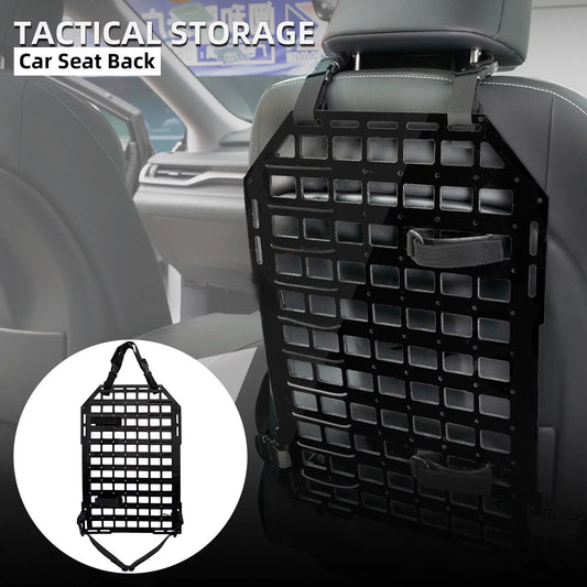 XUKEY Black MOLLE Panel Car Seat Back Gun Mount Cover Rack Storage Organizer Tactical Rigid