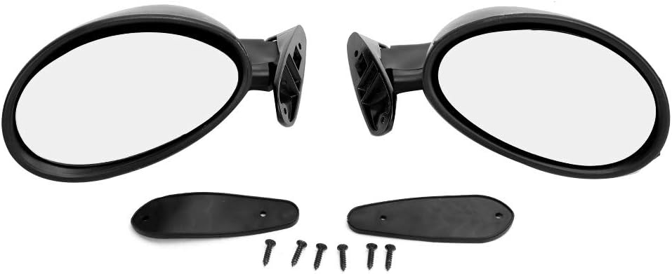 Fydun Pair Rearview Mirror Oval Side ABS Shell Car Style Left Side Mirror
