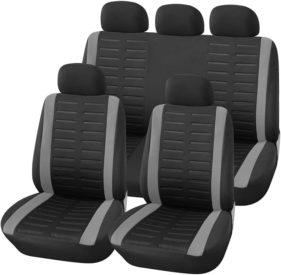 Car Seat Covers for Dodge Magnum Front&Rear 5 Seats Full Set Car Seat Cushions Soft Fabric Seat Protectors（Grey）