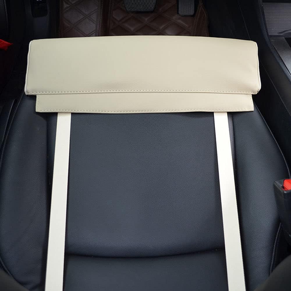 Extended Seat Cushion Comfortable Leg Support Leather Knee Pads Long-Distance Driving Car Bus Train Office Home Leg Cushion Automatic Seat Extension,Beige