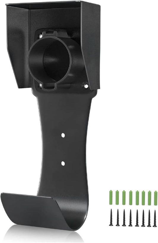 MÖTEN evfc EV Charger Connector/Nozzle Holster Dock, J-Hook Cable Hanger Cable Management Wall Mount for SAE J1772 Connector, Made Out of Heavy-Duty Steel and Strong ABS Material