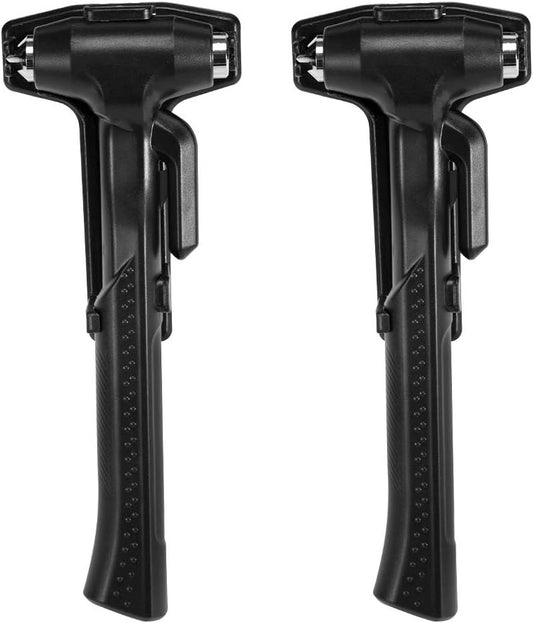 MOTORBUDDY 2-Pack Car Safety Hammer, 3-in-1 Auto Emergency Escape Hammer with Window Breaker and Seat Belt Cutter, Striking Red Emergency Escape Tool for Car Accidents