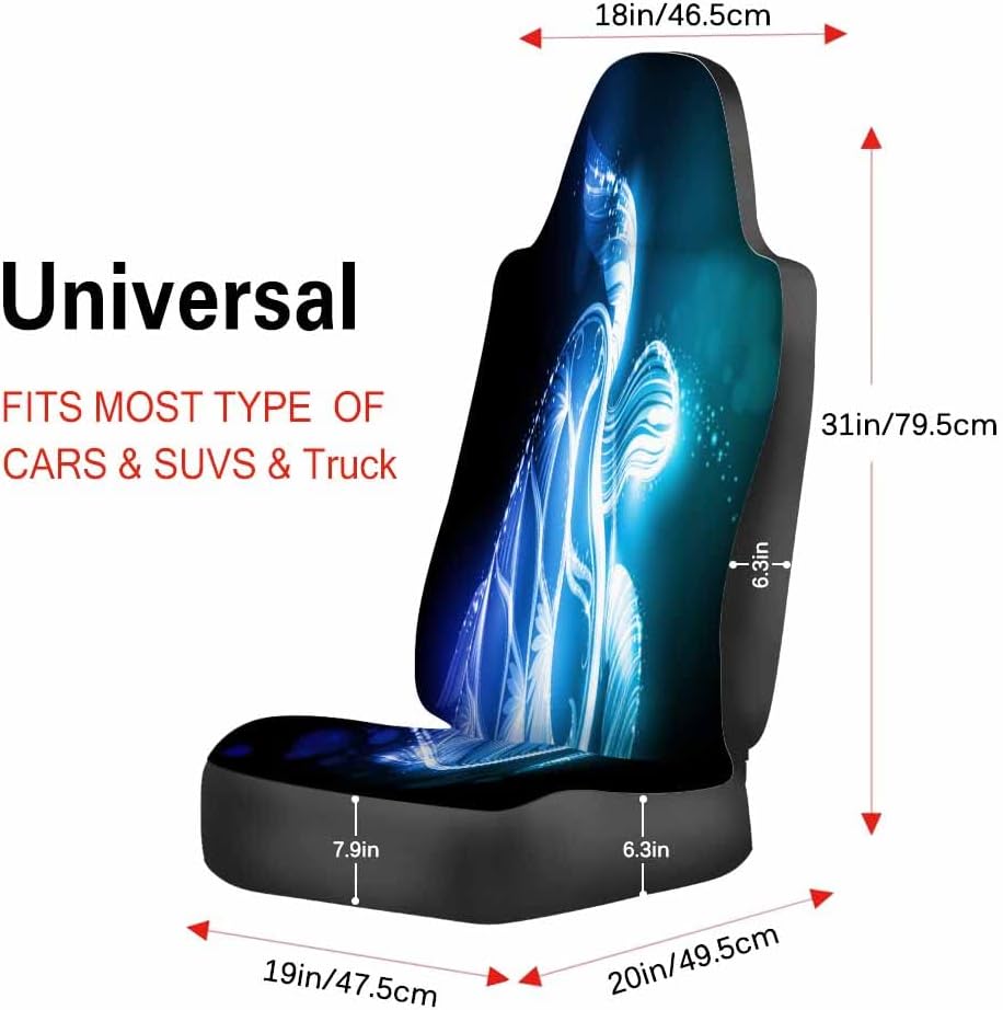 Pehede Carseat Cover Shine Sea Turtle Fantasy Ocean Lifes Ideal Seat Cover for Cars Universal Protector for Auto Truck Van SUV 2Pcs