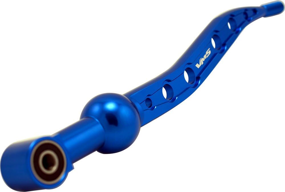 VMS Racing Dual Bend SHORT THROW SHIFTER in BLUE CNC Aluminum Metal for Honda Civic CX LX DX EX Si CRX CTR iTR VTEC V-TEC LS GS GSR 2DR 4 DR 2 4 Door Coupe Hatchback HB JDM 88 89 90 91 92 93 94 95 96 97 98 99 00