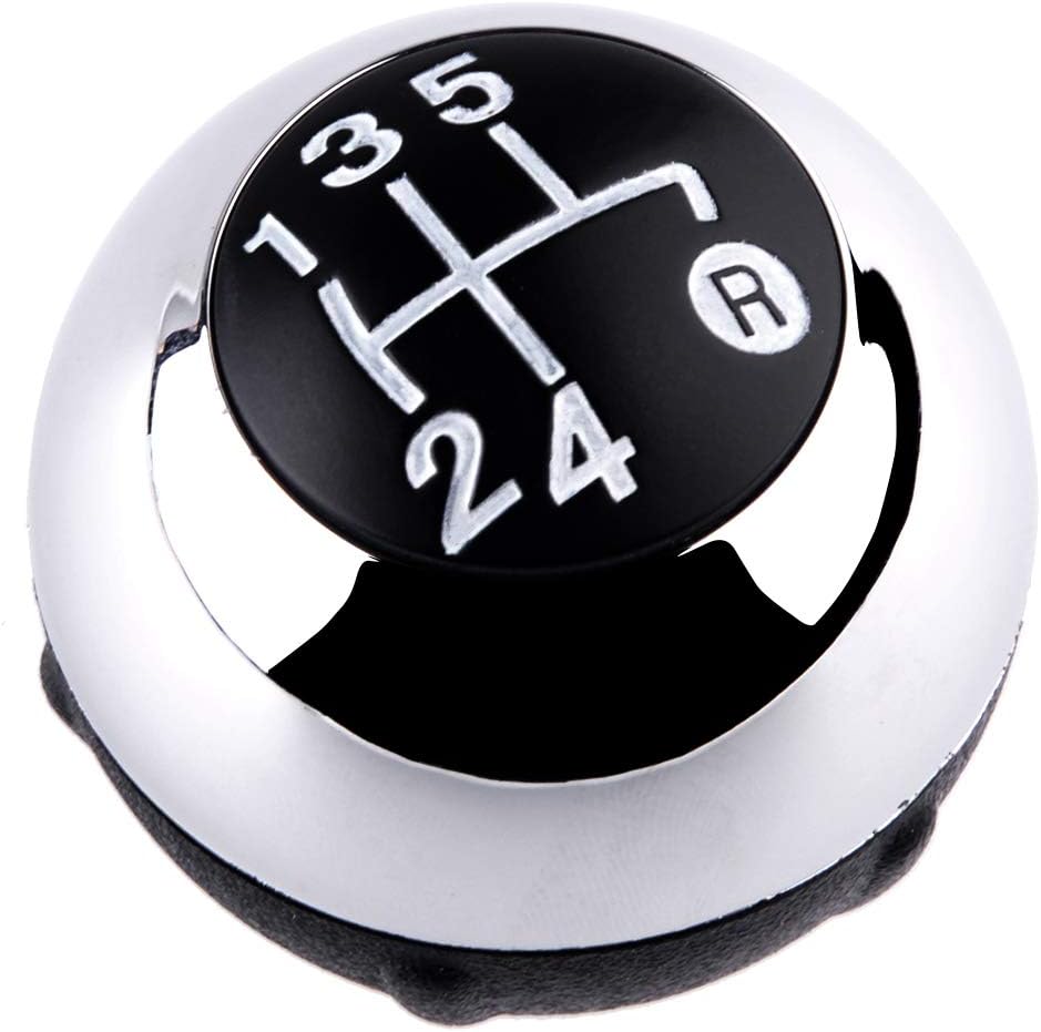 beler 5-Speed Gear Knob Manual Knob Head Ball Fit for Fiat 500 2012-2018# 55344048