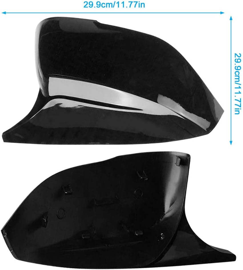Black Rearview Mirror Cover Cap Compatible with 2014-2020 Infiniti Q50 Sedan and 2015-2020 Infiniti Q60 Q70 QX30 QX50 (Gloss Black)
