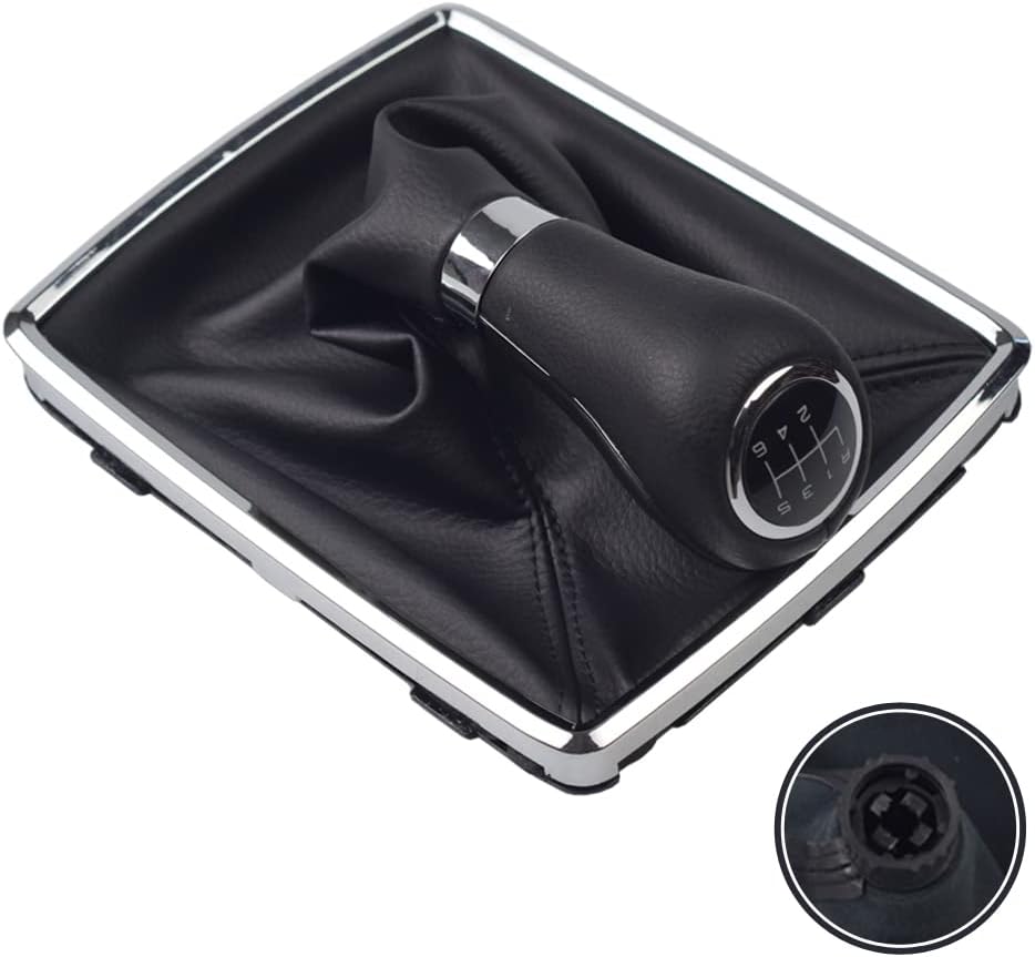 Hacreyatu Automatic Shift Gear Shifter Knob Boot for Mercedes Benz W204 W207 A207 W212 C204 C63 C300 C250 2008 2009 2010 2011 2012 2013 2014 (14.5MM Aperture)