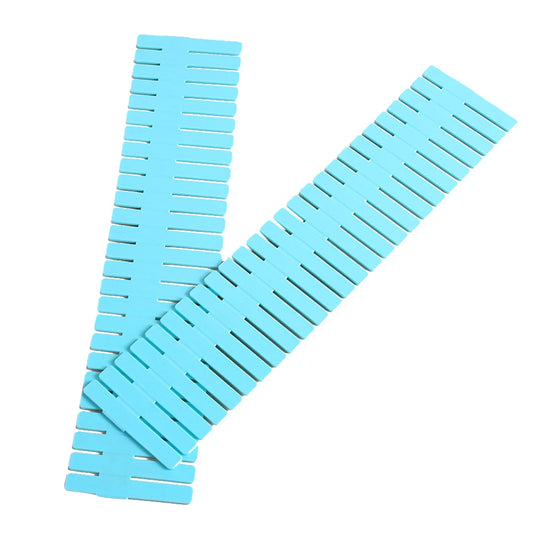 Etereauty 32pcs Drawer Divider Classification Drawer Divider Adjustable Grid Drawer Dividers (Blue)