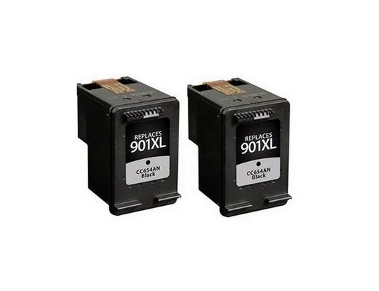 PrinterDash Replacement for OfficeJet 4500/J4500/J4540/J4550/J4580/J4640/J4680 Black High Yield Inkjet (2/PK-700 Page Yield) (NO. 901XL) (CZ140FN)