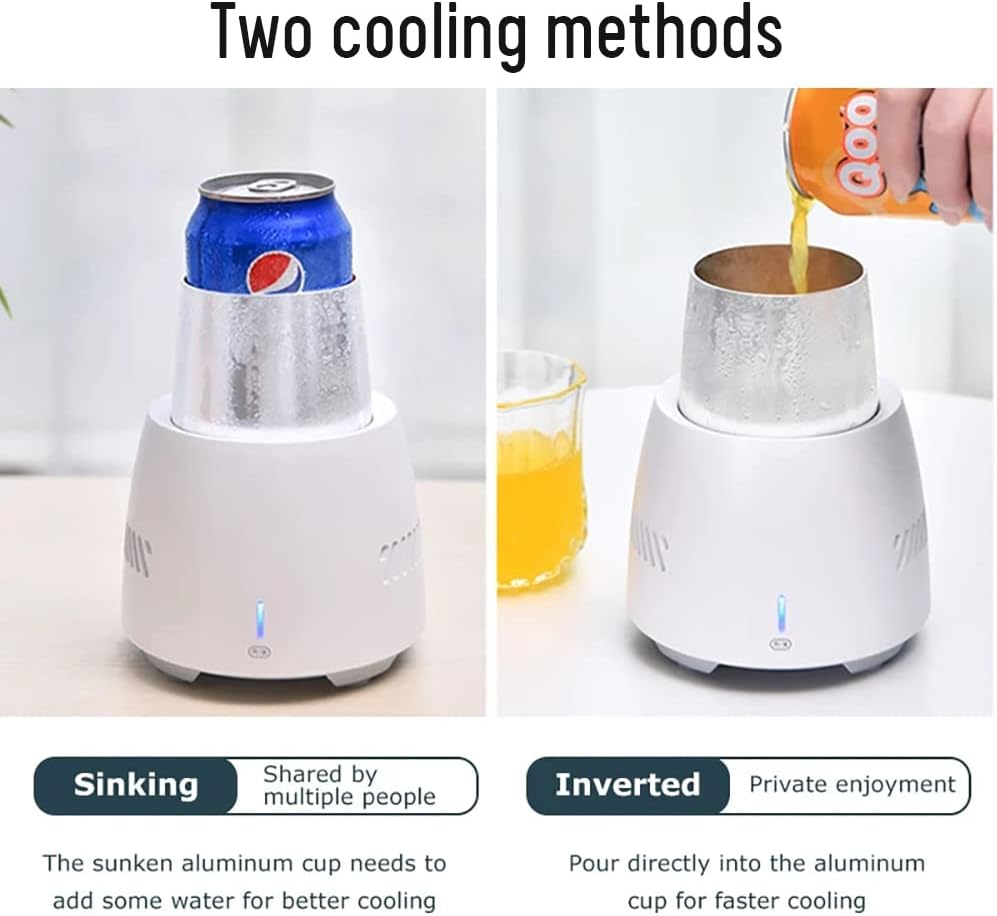 HSTYAIG Portable Mini Refrigerator Electric Summer Drink Cooler Kettle Drink Instant Quick Cooling Cup Home Office Cold Drink Machine Small Appliance Kettle (Traditional)