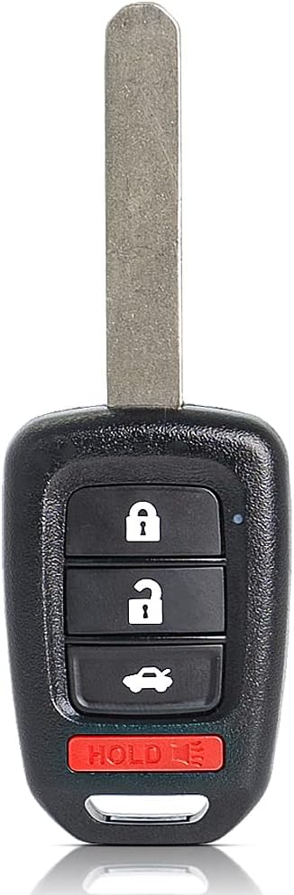 MechanMagic Key Fob Remote Replacement Fits for Honda Civic 2016 2017 2018 2019 2020/Accord 2016 2017 MLBHLIK6-1TA Keyless Entry Remote Control Uncut 4 Buttons 433Mhz (35118-T2A-A60)