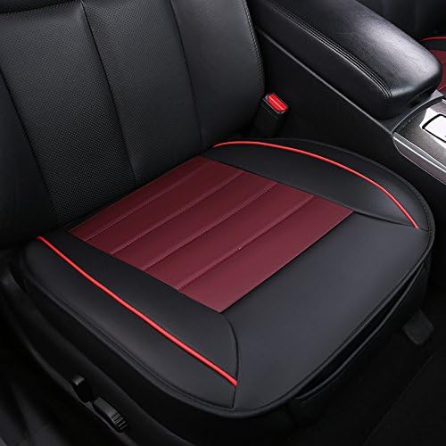 HONCENMAX Car Seat Cover Cushion Pad Mat Protector for Auto Supplies for Sedan Hatchback SUV PU Leather [Without Backrest] 2+1 Front Seat Covers&Rear Seat Cover