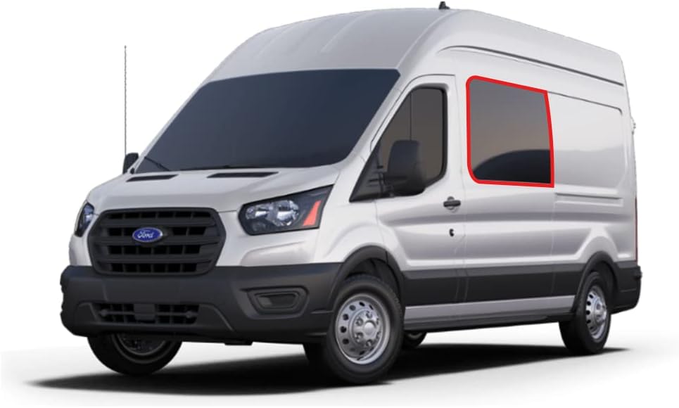 VanEssential Insulated Blackout Crew Window Cover Designed for Ford Transit Van Year 2015 to Current with NO Plastic Trim - Cool Gray