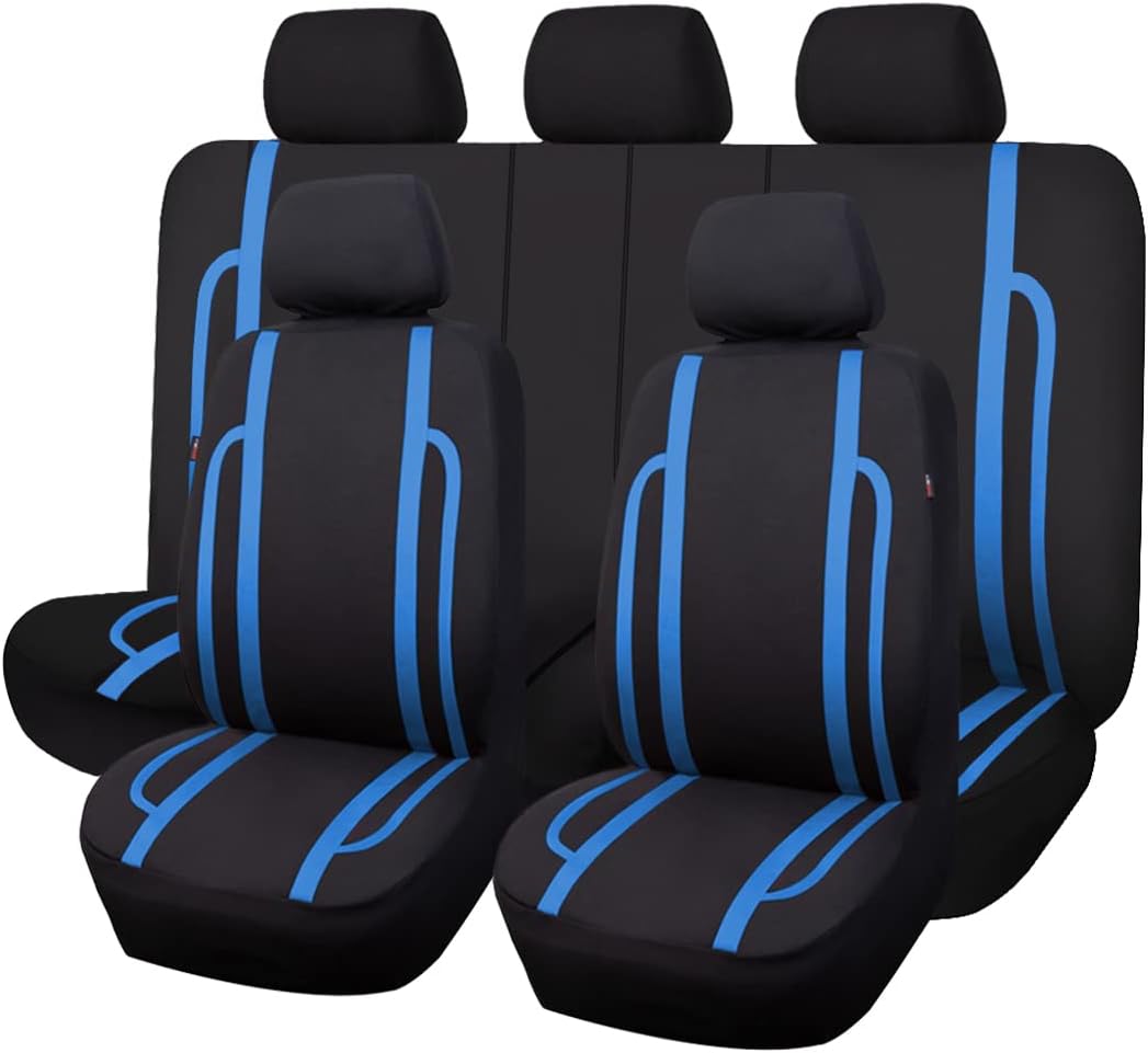 Flying Banner car seat Covers Set Front Rear Breathable Sport Fashion Rear Bench Split 40/60 50/50 60/40