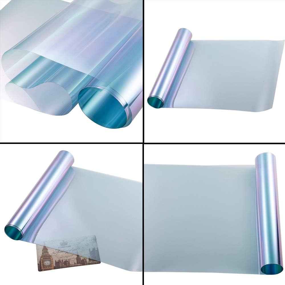 Dark Blue Chameleon Windshield Tint Car Window Foils Solar Protection Film Windshield Sun Shade Tint Film 29.5'' x 118''