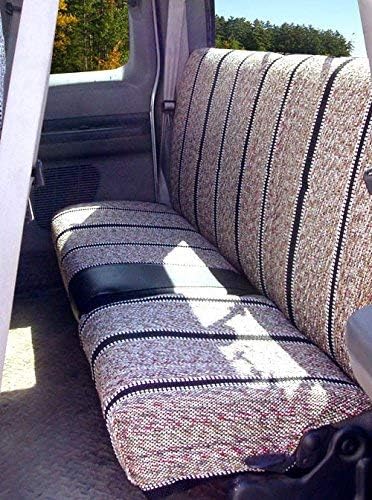 West Coast Auto Universal Baja Saddle Blanket Bench Full Size Seat Cover Fits Ford, Chevrolet, Dodge, and Full Size Pickup Trucks (Black)