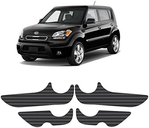Aoneparts Carbon Fabric Inside Door Panel Protect Cover 4pcs for 2010~2013 Kia Soul