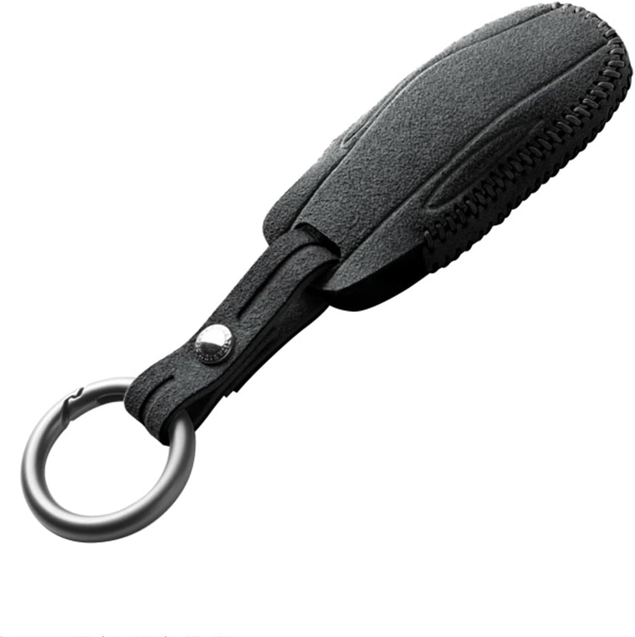 Alfanxi Car Accessories Alcantara Material Steering Wheel Cover&Door Panel&Key Covers&Holders Compatible with Tesla Model 3/Y/S (A3:Segmented Steering Wheel Cover)