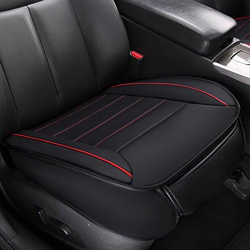 HONCENMAX Car Seat Cover Cushion Pad Mat Protector for Auto Supplies for Sedan Hatchback SUV PU Leather [Without Backrest] 2+1 Front Seat Covers&Rear Seat Cover