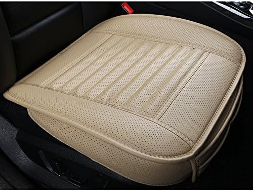 HCMAX Car Interior Seat Cushion Cover Edge Wrapping Pad Mat for Auto Car Supplies PU Leather [Without Backrest] Brown 3 Pack