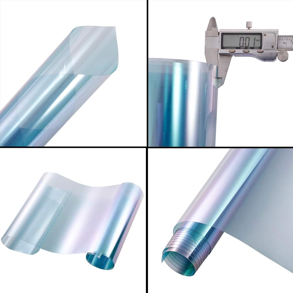 Dark Blue Chameleon Windshield Tint Car Window Foils Solar Protection Film Windshield Sun Shade Tint Film 29.5'' x 118''