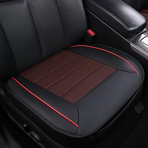 HONCENMAX Car Seat Cover Cushion Pad Mat Protector for Auto Supplies for Sedan Hatchback SUV PU Leather [Without Backrest] 2+1 Front Seat Covers&Rear Seat Cover