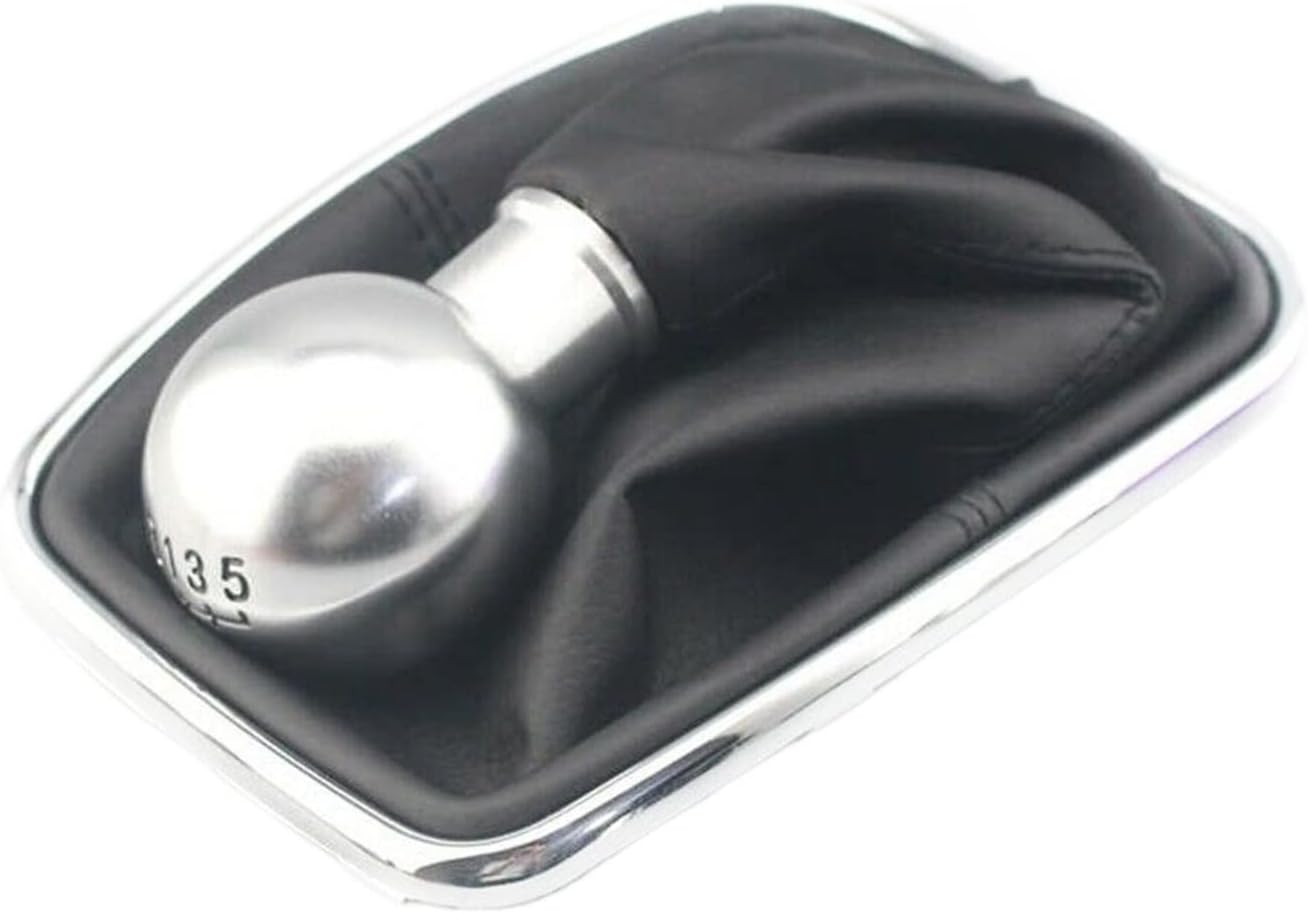 5 Speed Aluminum Alloy Gear Shift Knob & Boot Compatible with VW MK4 1999-2005 Golf 1999-2004 Bora Jetta (Color : BK)