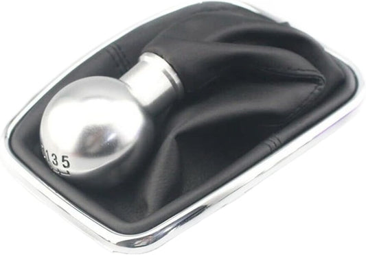 5 Speed Aluminum Alloy Gear Shift Knob & Boot Compatible with VW MK4 1999-2005 Golf 1999-2004 Bora Jetta (Color : BK)