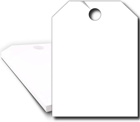 Versa Tags Mirror Hang Tags - Pack of 50 Blank 8.5" X 11.5" Rear View Hang Tag for Auto Dealership Supplies - White