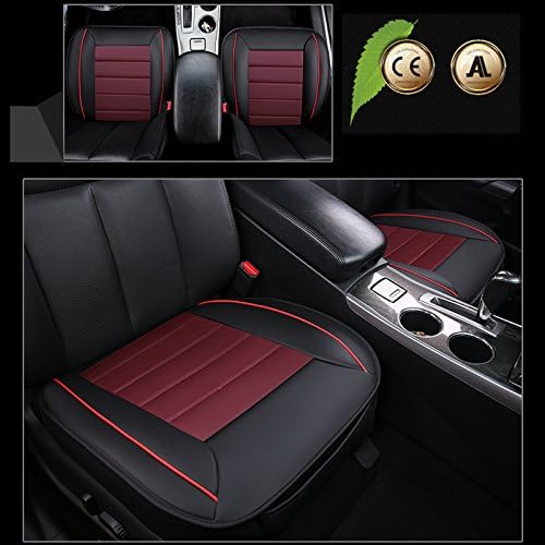 HONCENMAX Car Seat Cover Cushion Pad Mat Protector for Auto Supplies for Sedan Hatchback SUV PU Leather [Without Backrest] 2+1 Front Seat Covers&Rear Seat Cover