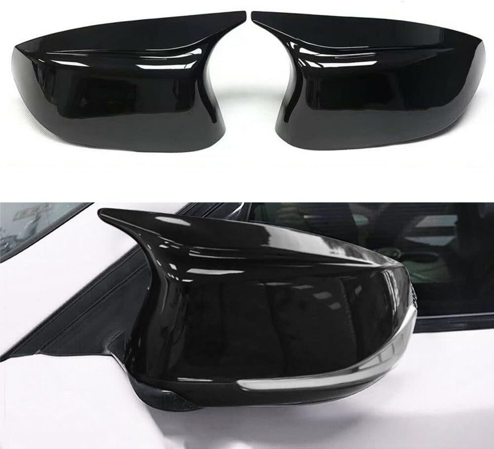 Black Rearview Mirror Cover Cap Compatible with 2014-2020 Infiniti Q50 Sedan and 2015-2020 Infiniti Q60 Q70 QX30 QX50 (Gloss Black)