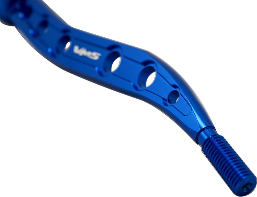 VMS Racing Dual Bend SHORT THROW SHIFTER in BLUE CNC Aluminum Metal for Honda Civic CX LX DX EX Si CRX CTR iTR VTEC V-TEC LS GS GSR 2DR 4 DR 2 4 Door Coupe Hatchback HB JDM 88 89 90 91 92 93 94 95 96 97 98 99 00