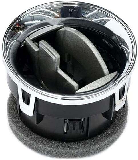 Set of 2 Dash Board Air Vent/HVAC Vent Fits for 09-14 Ford F-150 LOBO (Chrome w/Obsidian Metallic), Replaces OEM 9L3Z-19893-CA, 75301C-2
