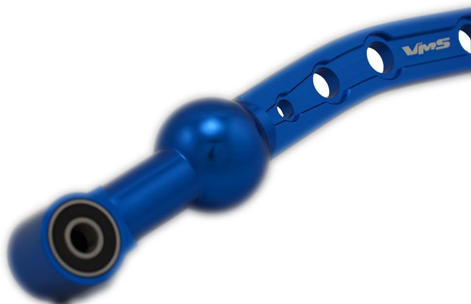 VMS Racing Dual Bend SHORT THROW SHIFTER in BLUE CNC Aluminum Metal for Honda Civic CX LX DX EX Si CRX CTR iTR VTEC V-TEC LS GS GSR 2DR 4 DR 2 4 Door Coupe Hatchback HB JDM 88 89 90 91 92 93 94 95 96 97 98 99 00