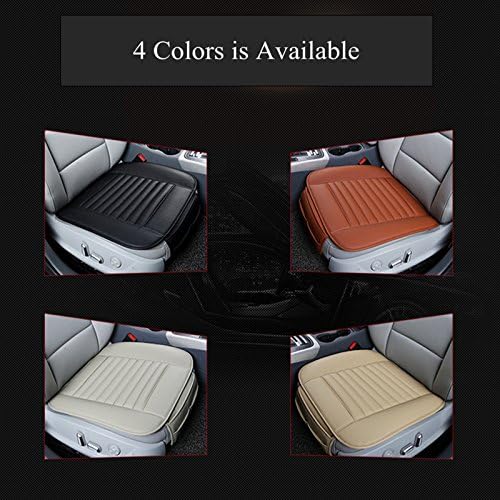 HONCENMAX Car Interior Seat Cushion Cover Pad Mat for Auto Car Supplies PU Leather Bamboo Charcoal [Without Backrest] - 2+1 Front & Rear Seat Covers
