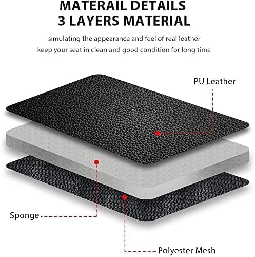 TOYOUN Classic Universal PU Leather Car Seat Covers Full Set Front High Back Bucket Seat Covers and Rear Auto Seat Covers Set Seat Protector Gray