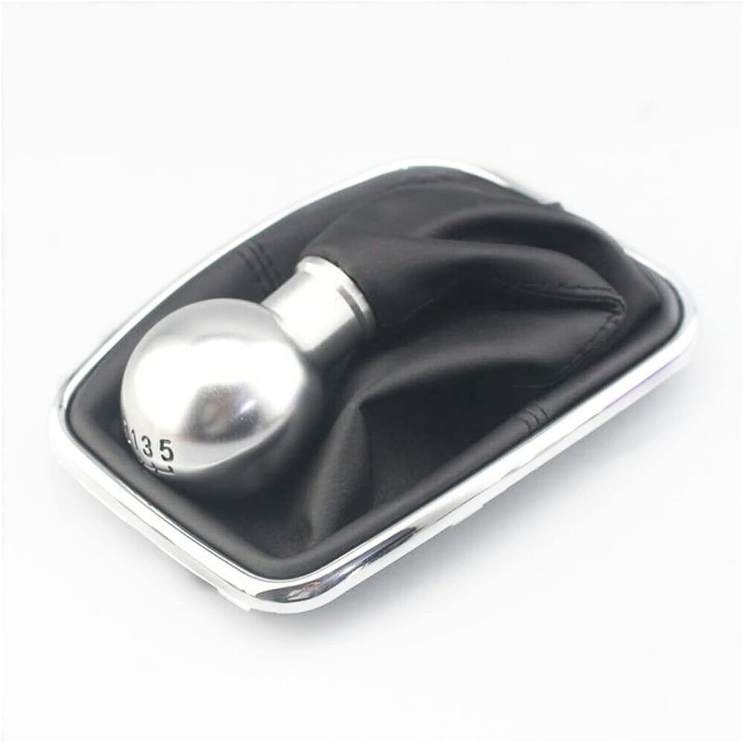 5 Speed Aluminum Alloy Gear Shift Knob & Boot Compatible with VW MK4 1999-2005 Golf 1999-2004 Bora Jetta (Color : BK)