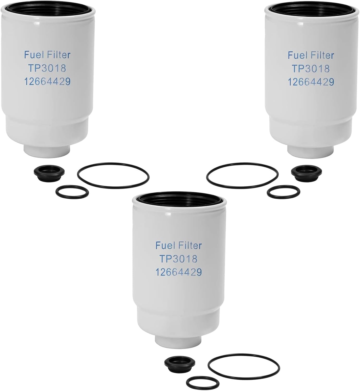 6.6L Duramax Diesel Fuel Filter with Head Assembly│Replacement For 2005-2012 Chevy Silverado GMC Sierra 2500 HD 3500 HD with Water in Fuel Sensor│Replaces# 12642623, 12639448, 904517