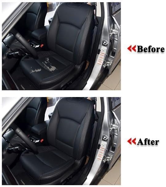 NLQR Front Driver Bottom Replacement Perforated Seat Cover Microfiber Leather Black Compatible with Subaru Outback 2015 2016 2017 2018 2019