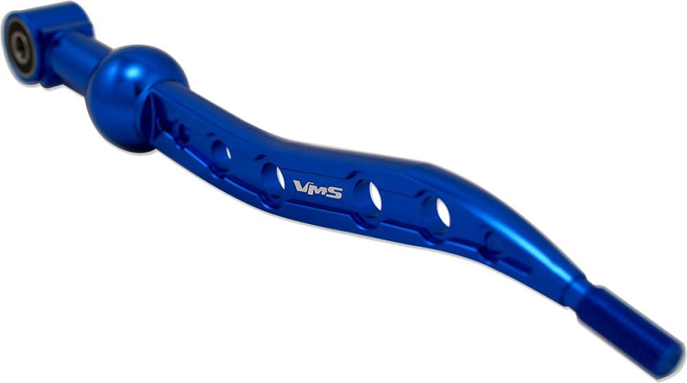 VMS Racing Dual Bend SHORT THROW SHIFTER in BLUE CNC Aluminum Metal for Honda Civic CX LX DX EX Si CRX CTR iTR VTEC V-TEC LS GS GSR 2DR 4 DR 2 4 Door Coupe Hatchback HB JDM 88 89 90 91 92 93 94 95 96 97 98 99 00