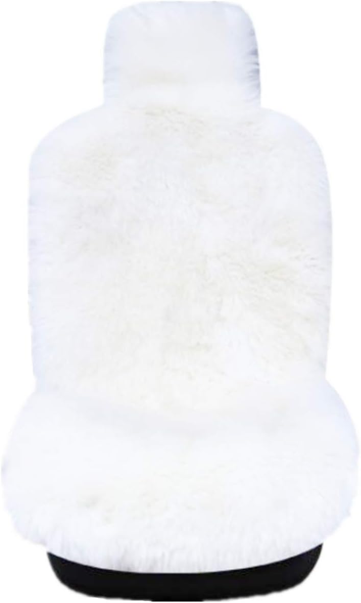 Sisha-A Winter Warm Authentic Australia Sheepskin Car Seat Cover Luxury Long Wool Front Seat Cover Fits Most Car, Truck, SUV, or Van (Purple)
